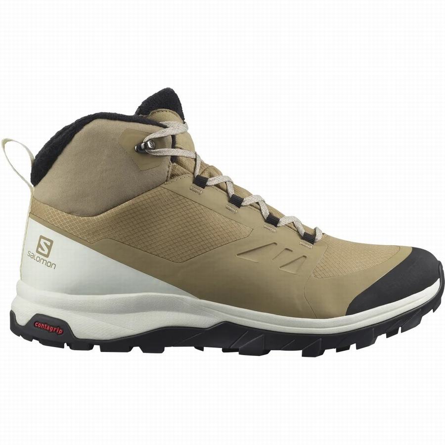 Salomon Outsnap Climasalomon™ Waterdichte Winterlaarzen Heren Olijfgroen (KWG6097NF)